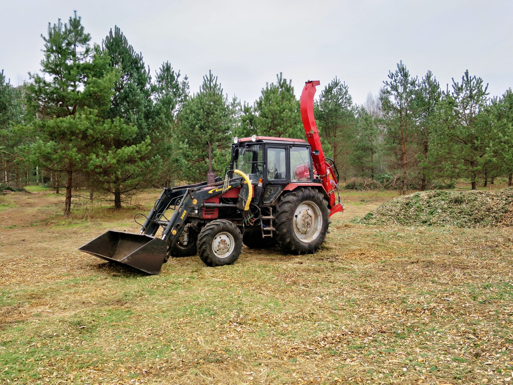 Chipping the debris